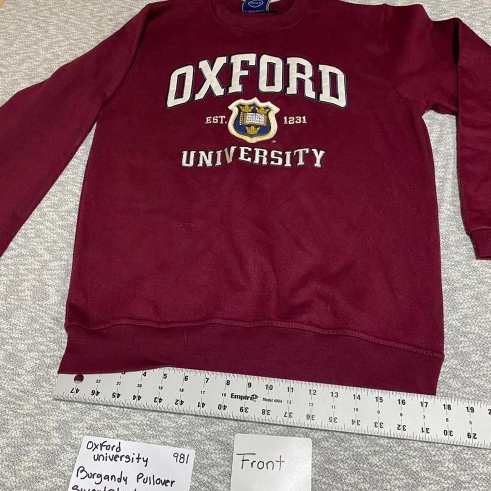 Oxford University Burgundy Crewneck Sweatshirt